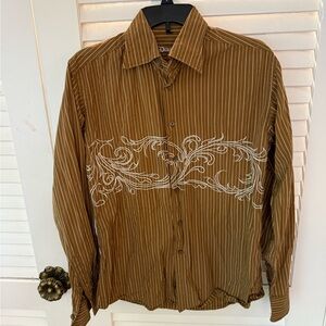 Vintage Dragonfly Western Rockabilly Shirt M
